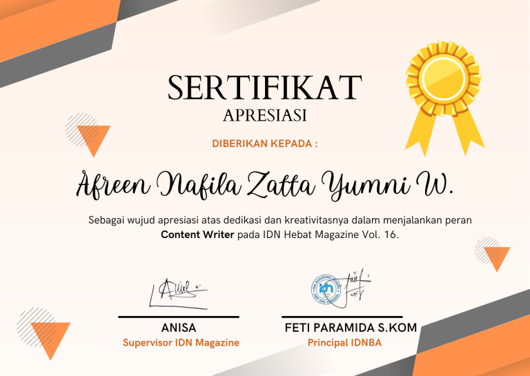 magazine sertificate